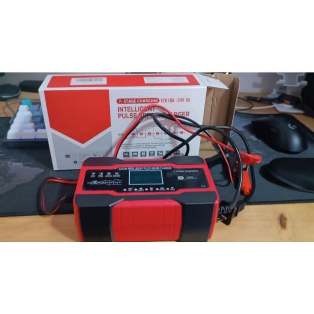 Battery Charger 10-Amp 12V and 24V Fully-Automatic Smart Car Battery Charger